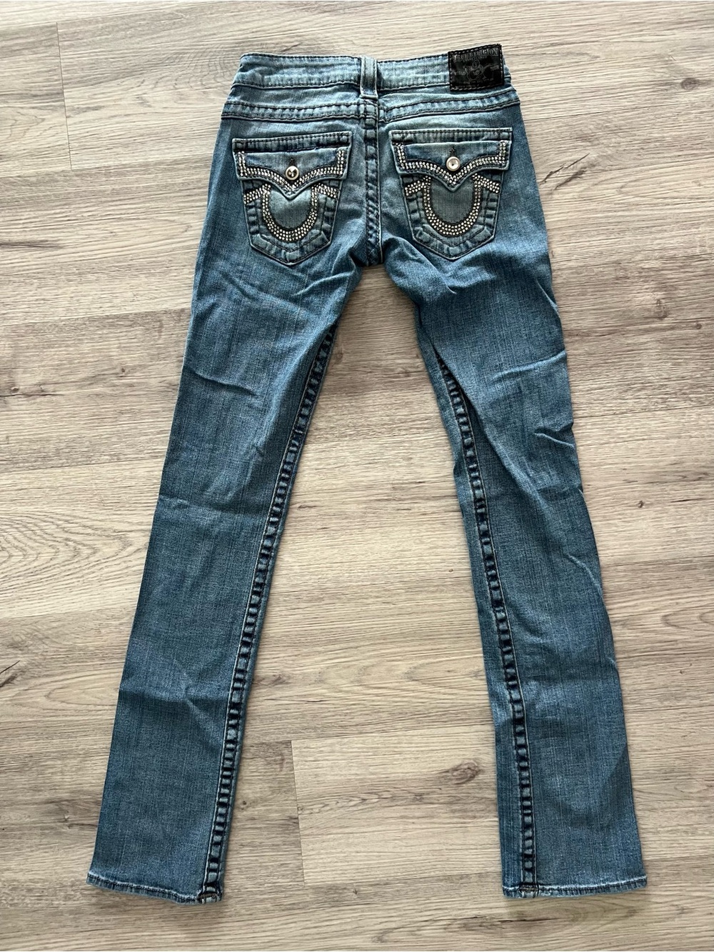 True Religion | Grey Swarovski Crystals Skinny Jeans | Size 25 | Rare